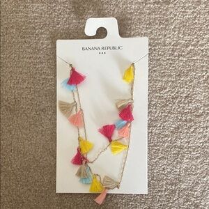 Banana Republic Multicolor Tassel Necklace NWT